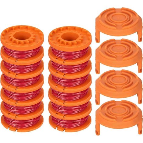 Filiyano-Lot de 12 bobines de fil de coupe pour coupe-bordures Worx 20V, bobine de rechange durable pour couvertures de piscine et coupe-bordures (1/5)