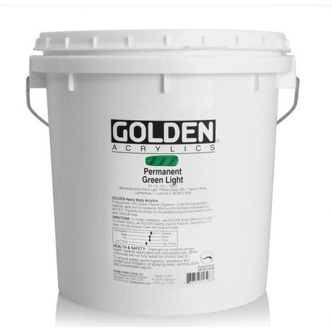 Peinture acrylique - GOLDEN - Vert Permanent Clair S4 - 3,78 L - Expédié de France
