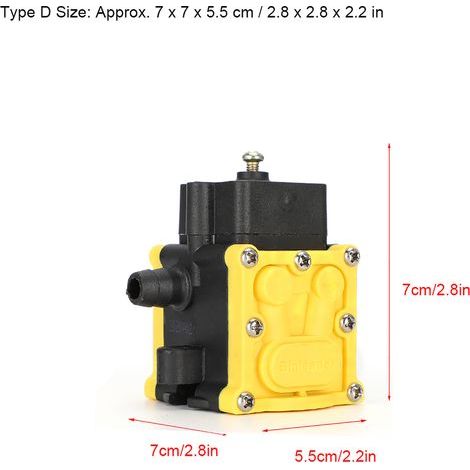 12-V-Membranpumpe für Landwirtschafts- und Gartenspritzen, robustes elektrisches Wasserpumpenzubehör mit doppelten Schlauchtüllen (1/5)