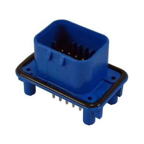 Connettore AmpSeal femmina 14 vie blu da circuito stampato con pin dorato