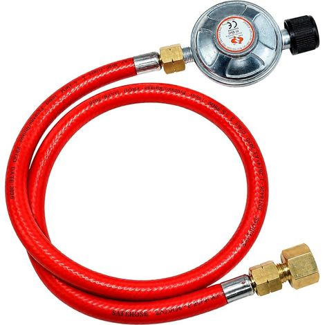 1 lb Propane Gas Cylinder and Small Butane Can with Adjustable Regulator Assembly, 80cm Long Hose, G1/4" Left Hand Thread and 1/2" Universal Thread Flare Swivel (1/3)