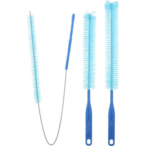 set of heavy duty toilet drain cleaning brushes long handle