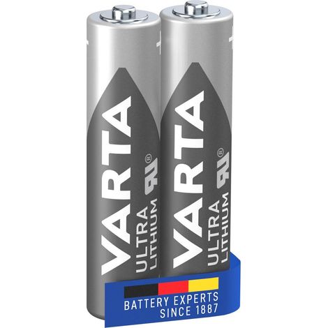 Batteria Varta ultra litio aaa - lr03 blister 2 unità ø10,5x44,5mmi