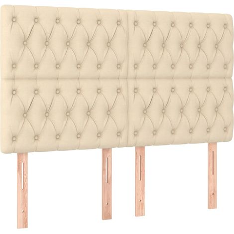 Maison Exclusive - Cabecero de cama de tela color crema 160x7x118 (1/5)