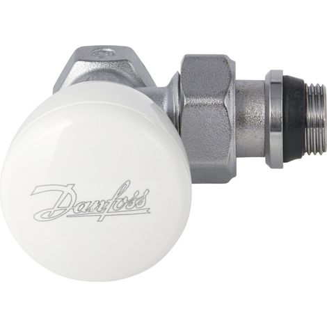 Danfoss – Robinet radiateur manuel équerre 3/8" – Réglage simple – Filetage plomberie – Pour installations chauffage