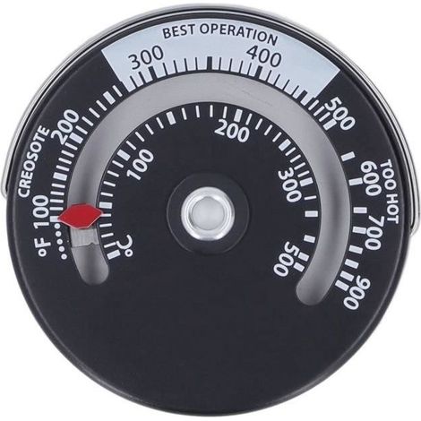 Qiilu Ofenthermometer, magnetisches Herdthermometer 0-500℃, Zifferblatt aus Aluminiumlegierung, Hochtemperatur-Thermometer (1/5)