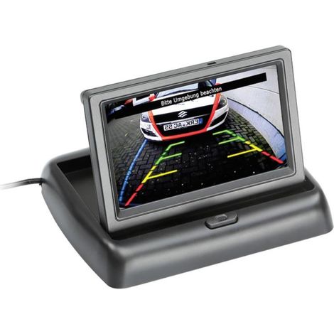Moniteur universel pliant 16-9 4-3 - 4.3 pouces camera recul 2AV clap up noir
