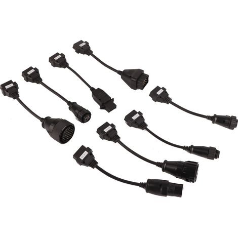 Kit complet de 8 câbles OBD II pour scanner automobile et camion (1/5)