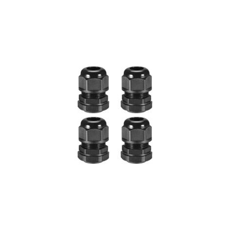 Set mit 4 wasserdichten PG42-Kabelverschraubungen aus Nylon für Drähte mit einem Durchmesser von 31 bis 39 mm (schwarz) - Crezuo