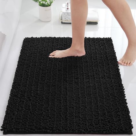 Paillasson salle de bain moelleux épais absorbant antidérapant lavable en machine pour bain et douche confort (1/5)