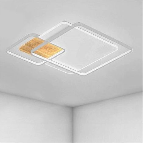 TrAdE Shop Traesio - Plafoniera Led 40w Quadrati Bianco Lampadario Soffitto Moderno Luce Fredda 70869 - (1/3)