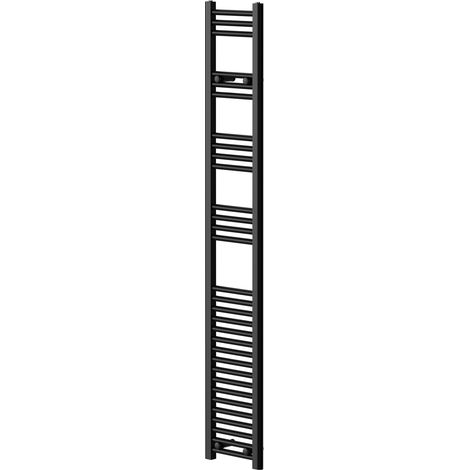 Colore Pizarro Matt Black 1800mm x 300mm Straight Heated Towel Rail (1/5)