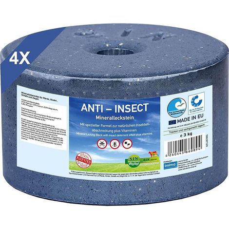 4 pierres à lécher anti-insectes de 3 kg IMIMA