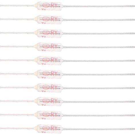 Fusibile termico in metallo TF 72-250 da 10 pezzi, 250 V CA, 10 A, 216 °C (1/5)