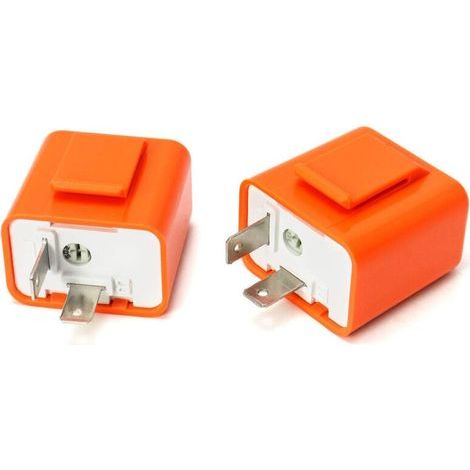 Universal 12V 2-Pin Flasher Relay, moto LED Indicateur de signal de virage Flasher Relay Vitesse réglable, 2 PC (1/5)