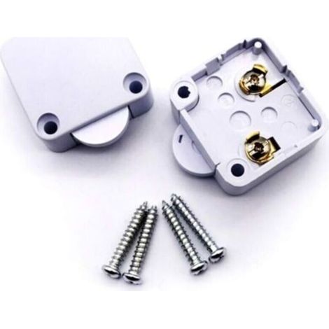 2Pcs Commutateur D'armoire de Porte Interrupteur D'éclairage Automatique pour Placards Allumage Lumière de Porte Ouvert Quand l'interrupteur est Poussé (1/4)