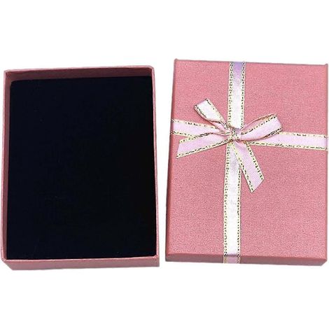 Boîte à bijoux, coffret de rangement pour bijoux et breloques, écrin décoratif, organisateur de bijoux pour bracelets et breloques, idéal pour la Saint-Valentin et les voyages.-Pink (1/5)