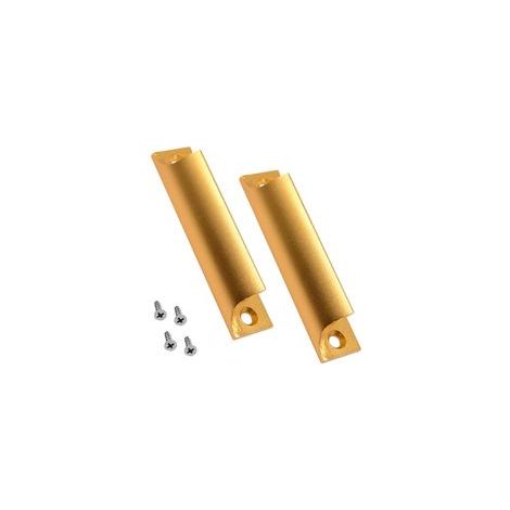 Poignée de porte coulissante en aluminium, lot de 2, couleur or, pour meubles, portes de balcon, fenêtres de cuisine, tiroirs et portes coulissantes. (1/5)