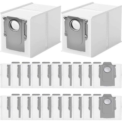 22 Pack Aspirateur Dust Bags pour Roborock QV 35A/Qrevo S5V/Saros 10/10R/Q Revo/Qrevo S/Qrevo Pro/Qrevo MaxV Aspirateur (1/5)