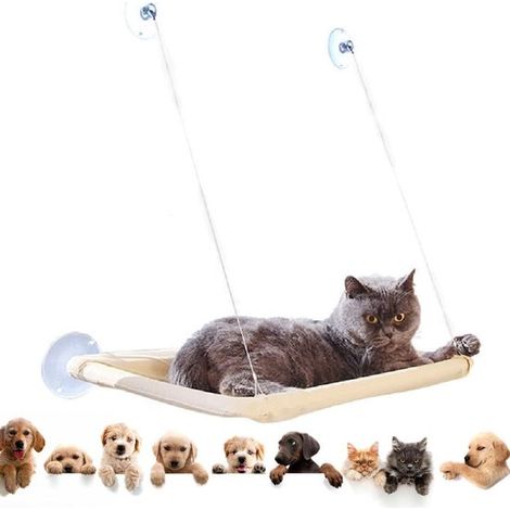 Cesta para gatos de ventana,Máx. 12 kg,Cesta colgante para gatos,Hamaca para gatos de ventana,Cama colgante para mascotas,5535 cm (1/5)