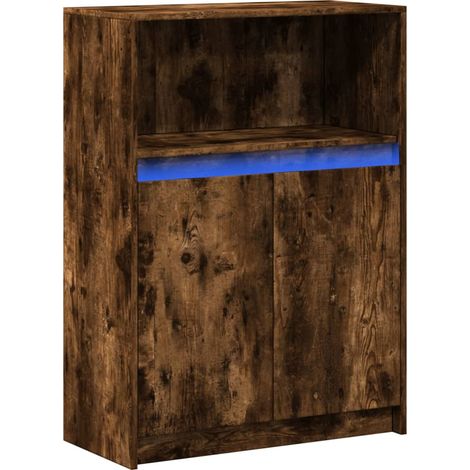 Credenza cassettiera cassettiera mobile contenitore organizer cucina soggiorno soggiorno con LED 72 x 34 x 100 cm derivati del legno marrone 020029781