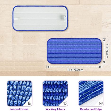 Lingettes réutilisables Swiffer Wet Jet – Lot 6 microfibre lavable 30 cm, violet (1/4)