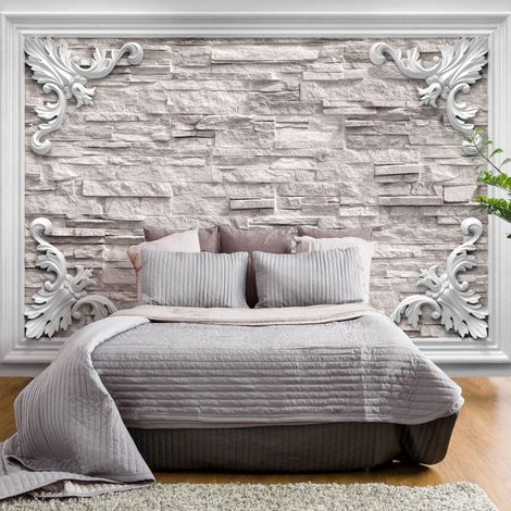 Fotomurale - Brick in the Frame (Beige) - 100x70 (1/4)