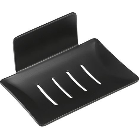 BEBUSINGOTO (Noir) Porte Savon Mural sans Perçage Porte-Savon Doucheen Acier Inoxydable Porte Savon INOX Auto-Adhésif pour Stocker Eponges Brosses Savon pour Salle de Bain Cuisine Balcon (1/5)