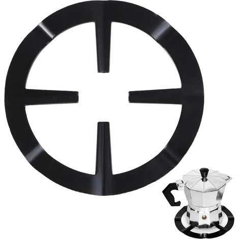 1 Support de casserole, Réducteur d'anneau gaz, Fonte durable, Pour cafetière Moka, Wok, Cuisinière à gaz