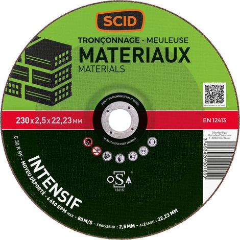 Disco de corte para uso frecuente Materiales ø (mm) 230