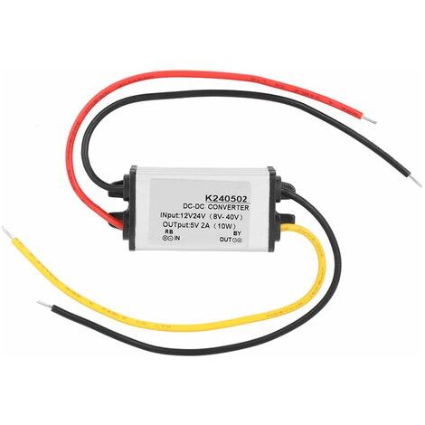 Fuente de alimentación reductora, convertidor reductor impermeable de 12 V/24 V, enrutador para monitor, cámara, bomba de agua y motor. (1/4)