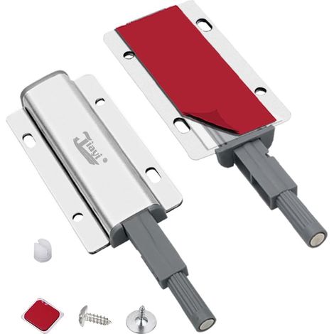 Loquet Magnétique Para Puerta De Armario - Push Open - Carrera 3,2 Mm - Sin Taladrar - Pack De 2 (1/5)
