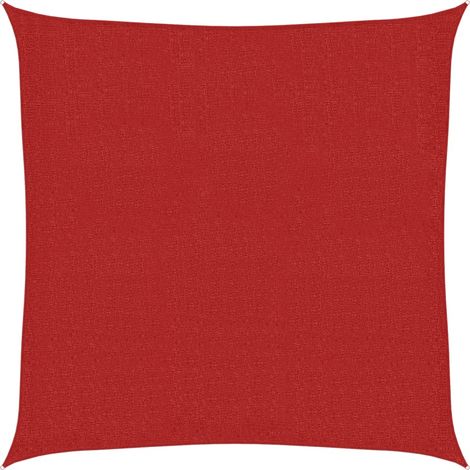 FIMEI Voile d'ombrage 160 g/m² Rouge 3,6x3,6 m PEHD (1/5)