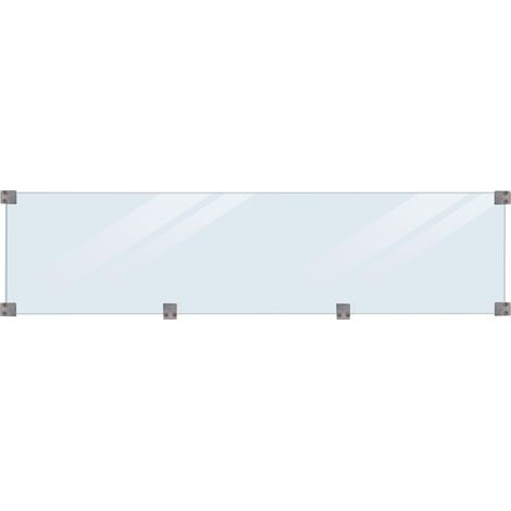 Plus Klink / Plank Glaselement klar 174 x 44,6 cm Holzzäune