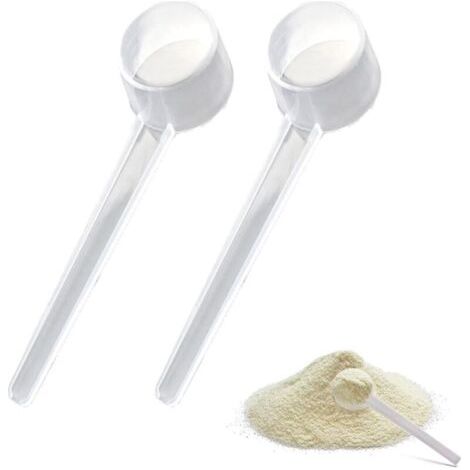 2-teiliges Set transparenter Messlöffel, Gramm-Messlöffel, Kaffee-Messlöffel, Messlöffel aus Kunststoff, Chrononutrition-Messlöffel, 5-g-Messlöffel zum Kochen und für Tee