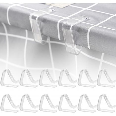 12 Pinces Nappe Transparentes pour Tables 20-35mm Extérieur (1/5)