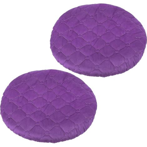 CCYKXAPack Round Purple Stool Covers Fit 10-13 Inch Stools, Elasticated Washable Bar Stool Covers, Stool Cushion Cover (1/5)