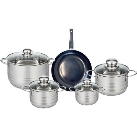 Ensemble de 1 Poêle de cuisson 20 cm et 4 faitouts 12, 14, 16 et 20 cm Elo Prima Brillant (1/5)