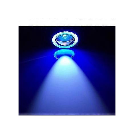 2 Stück Auto-Nebelscheinwerfer Angel Eyes Halo Ring Runde LED-Scheinwerfer Universal-Fahrlicht (3 Zoll Blau)