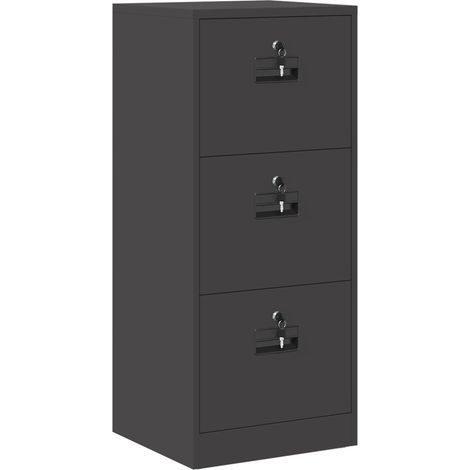 File Cabinet Black 45.5 x 42 x 106.5 cm Cold-Rolled Steel vidaXL