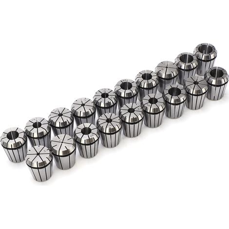 Lot de 19 pinces ER32 2-20mm, mandrin de fraisage CNC, outils de gravure et taraudage (1/5)