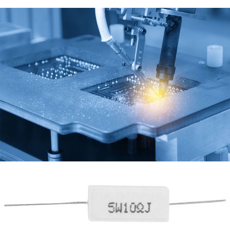 10 Stück Zementwiderstand Leistungswiderstand 5% Isolierte elektronische Bauteile 5W (10R) (1/5)