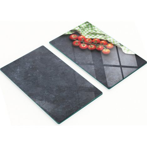 Bandejas decorativas de vidrio para servir aperitivos (tomates) 2x30x52 cm