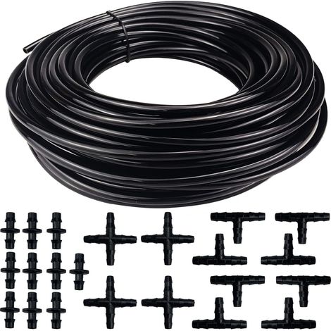 20M PVC Garden Hose with 22 Hose Connectors for Garden Greenhouse Balcony (1/5)