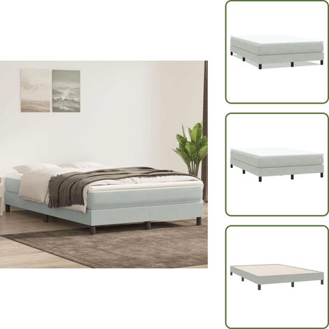 Sommier à lattes de lit sans matelas gris clair 160x220cm - Sommier À Lattes De Lit - Sommiers À Lattes De Lit - Lit - Meuble De Chambre À Coucher (1/5)
