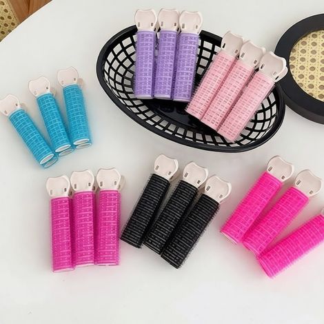 Flauschige Haarspange, Kopfschmuck, Haaransatz, flauschige Haarspange, Oberkopf, flauschige Haarspange, lockiges Haar, nahtlose Pony-Haarspange, lila 2 [Beutel]