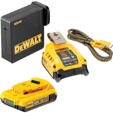 DeWalt DCB094D1 18v XR USB Power Delivery Charging Kit With - 1x 2ah XR Battery (1/5)