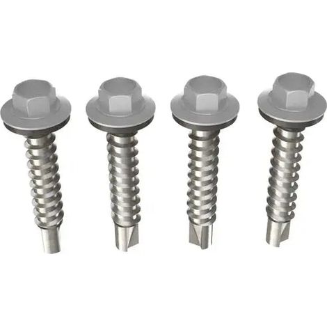 Vis auto-perceuse pour tôle métallique, gris Mat RAL 7024, 100pcs, 4,8x35mm