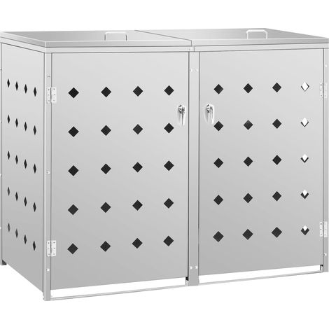 Maison Exclusive - Mülltonnenbox für 2 Tonnen 240 L Edelstahl