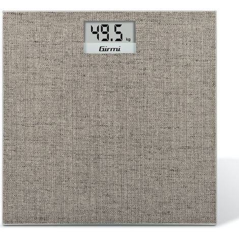 Pèse-personne électronique Bp28 Kg.150 Verre gris tourterelle - verre gris tourterelle effet textile (1/4)